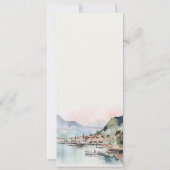 Kauai Hawaii Watercolor Landscape Wedding Menu Kaart (Achterkant)