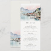 Kauai Hawaii Watercolor Landscape Wedding Menu Kaart (Voorkant / Achterkant)