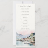 Kauai Hawaii Watercolor Landscape Wedding Program Kaart (Achterkant)