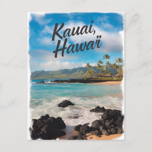 Kauai Hawaii Waterverf schilderij Briefkaart (Voorkant)