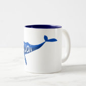 Kauai Hawaii Whale Tweekleurige Koffiemok (Voorkant rechts)