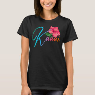Kauai Hawaiian Hibiscus Flowers Hawaii Beach Luau T-shirt