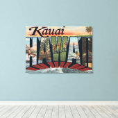 Kauai, HawaiiLarge Letter ScenesKauai, HI Canvas Afdruk (Insitu (Houten vloer))