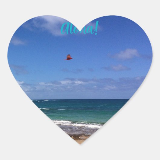 Kauai heart Aloha sticker (Voorkant)