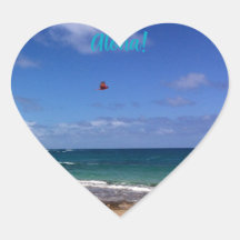 Kauai heart Aloha sticker