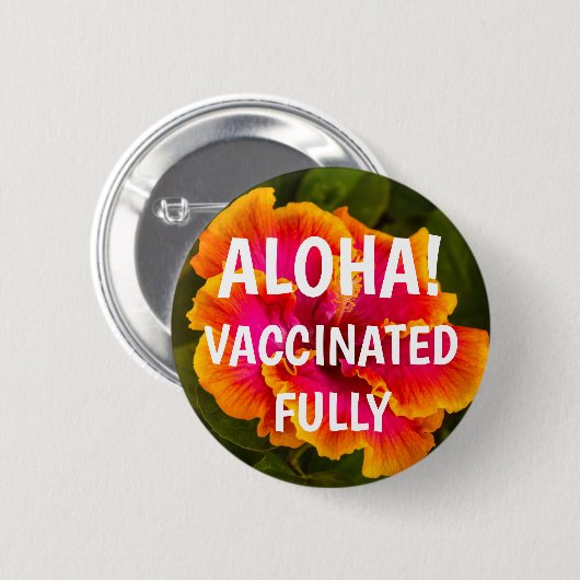 Kauai Hibiscus Flower Aloha gevaccineerd Ronde Button 5,7 Cm (Voorkant /achterkant)