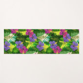 Kauai Jungle Hawaiian Hibiscus and Palms - Fuchsia Yogamat (Voorkant (horizontaal))