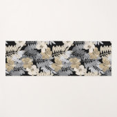 Kauai Jungle Hawaiian Hibiscus and Palms - Neutral Yogamat (Voorkant (horizontaal))