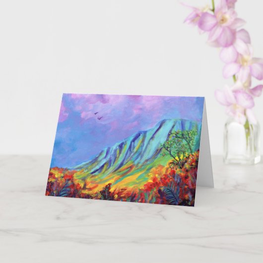 Kauai Kalalau Valley Wenskaart Kaart (Orchidee)