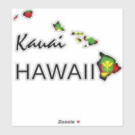 KAUAI - KANAKA MAOLI HAWAII EILANDEN ZWART STICKER