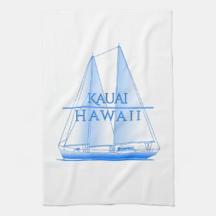 Kauai Kust Zeilboot Zeiler Theedoek