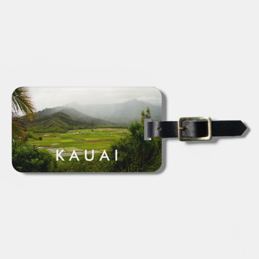 Kauai, Landscape Scene Hawaii Bagagelabel (Voorkant horizontaal)