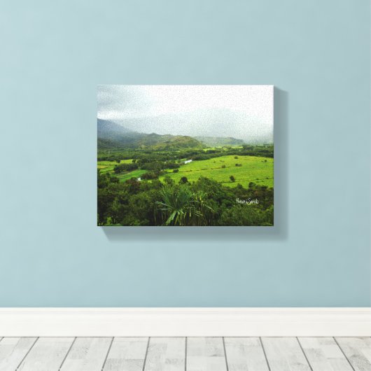 Kauai, Landscape Scene Hawaii Canvas Afdruk (Insitu (Houten vloer))