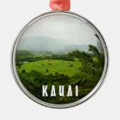 Kauai, Landscape Scene Hawaii Metalen Ornament (Voorkant)