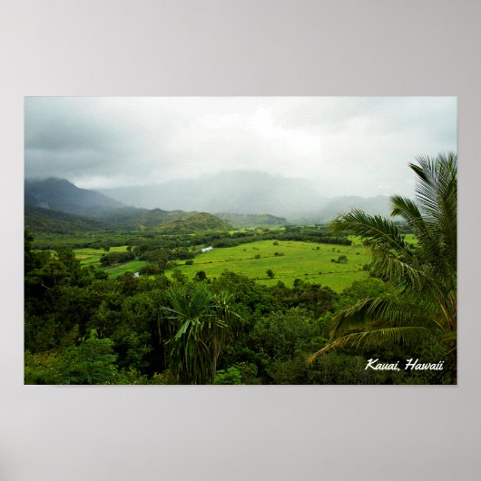 Kauai, Landscape Scene Hawaii Poster (Voorkant)