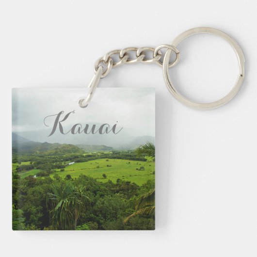 Kauai, Landscape Scene Hawaii Sleutelhanger (Achterkant)