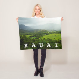 Kauai, Landschapsschilderij Hawaii / Aangepaste te Fleece Deken