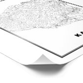 Kauai Map Foto Afdruk (Hoek)