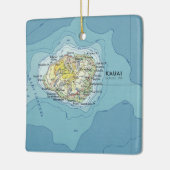 Kauai Map Keramisch Ornament (Links)