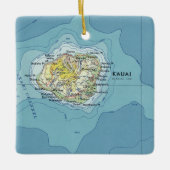 Kauai Map Keramisch Ornament (Voorkant)