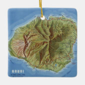 Kauai  Map Keramisch Ornament (Voorkant)