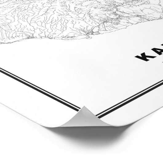 Kauai Map Poster (Hoek)