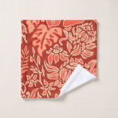 Kauai Morning Hawaiian Floral & Stripe Coordinate Bad Handdoek (Wasdoekje)