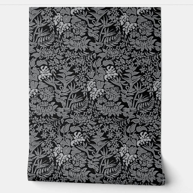 Kauai Morning Hawaiian Protea Bloemen - Zwart Behang (Afrollen)