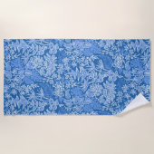 Kauai Morning Hawaiian Protea Floral - Blue Strandlaken (Voorkant)