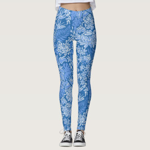 Kauai Morning Hawaiian Protea Floral Leggings