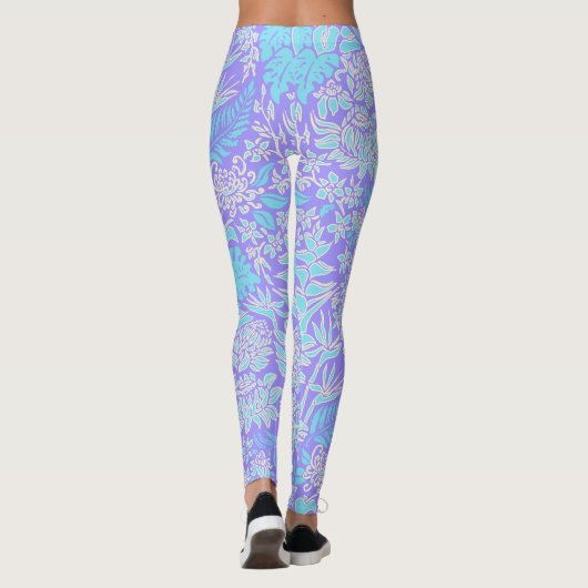 Kauai Morning Hawaiian Protea Floral Leggings (Achterkant)