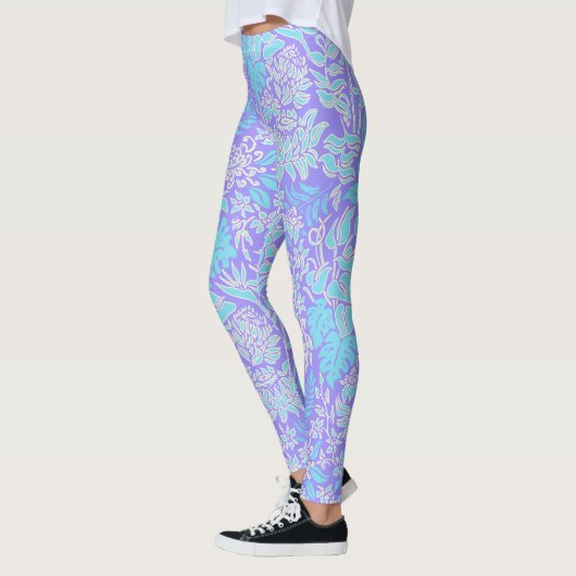 Kauai Morning Hawaiian Protea Floral Leggings (Links)