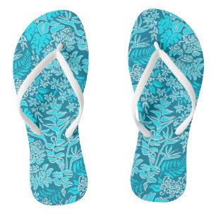 Kauai Morning Hawaiian Protea Floral Teenslippers