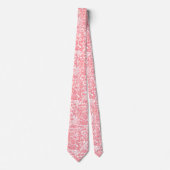 Kauai Morning White Hawaiian Floral Soft Guava Stropdas (Voorkant)