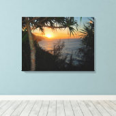Kauai Na Pali Coast Sunset Canvas Afdruk (Insitu (Houten vloer))