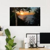Kauai Na Pali Coast Sunset Poster (Thuiskantoor)
