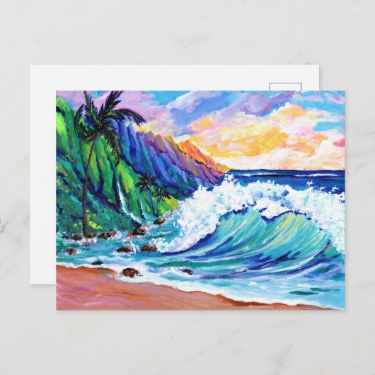 Kauai Na Pali Coast Tropical Briefkaart (Voorkant / Achterkant)