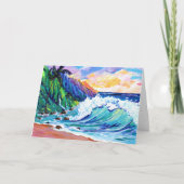 Kauai Na Pali-kust Tropische Wenskaart Kaart (Voorkant)