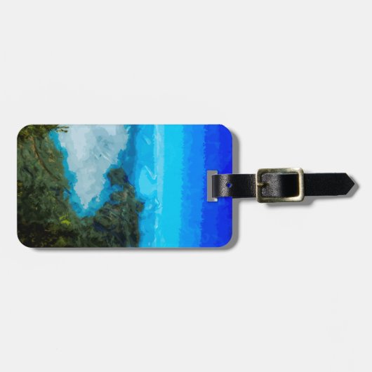 Kauai Na Pali kust van Koke'e Abstract Bagagelabel (Voorkant horizontaal)