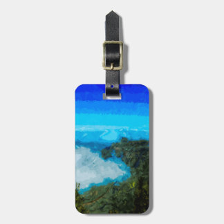 Kauai Na Pali kust van Koke'e Abstract Bagagelabel