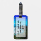 Kauai Na Pali kust van Koke'e Abstract Bagagelabel (Achterkant verticaal)