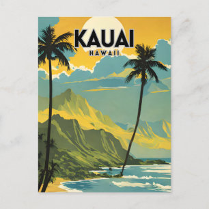 Kauai Nostalgic Travel Briefkaart