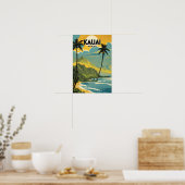 Kauai Nostalgic Travel Poster (Keuken)