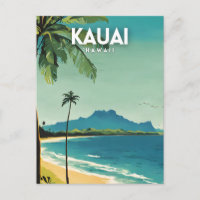 Kauai Nostalgic Vintage Travel Art