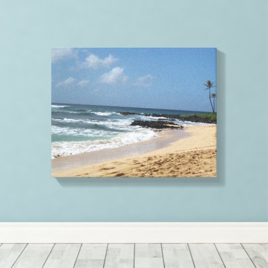 Kauai Ocean Scene Canvas (Insitu (Houten vloer))