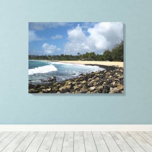Kauai Ocean Scene Canvas (Insitu (Houten vloer))
