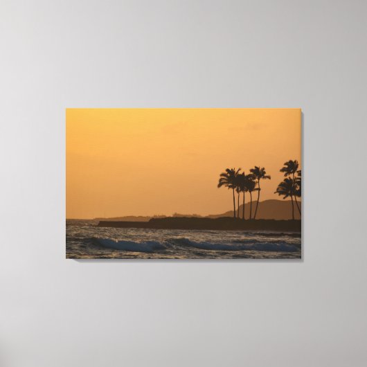 Kauai Ocean Sunset Canvas Afdruk (Voorkant)