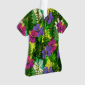 Kauai Oerwoud Hawaiian Hibiscus Aloha Shirt- Multi Ornament (voorkant)