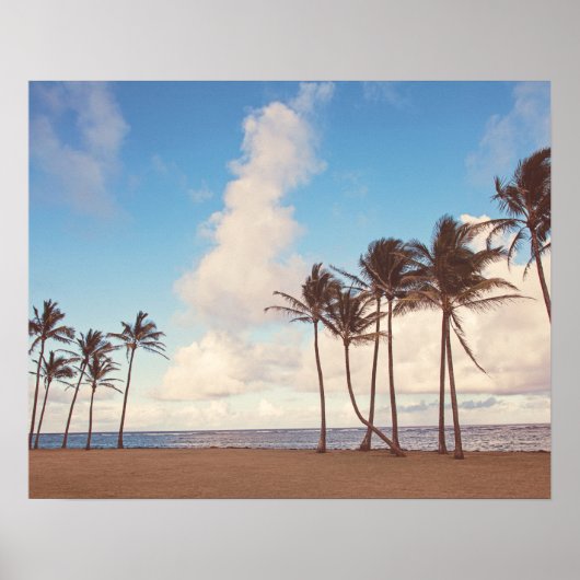 Kauai Palm Trees - Hawaii Travel Poster (Voorkant)