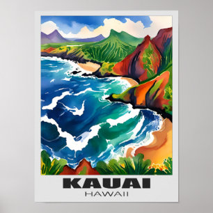 Kauai Paradise Wall Art - Tropisch Hawaï-eiland Poster